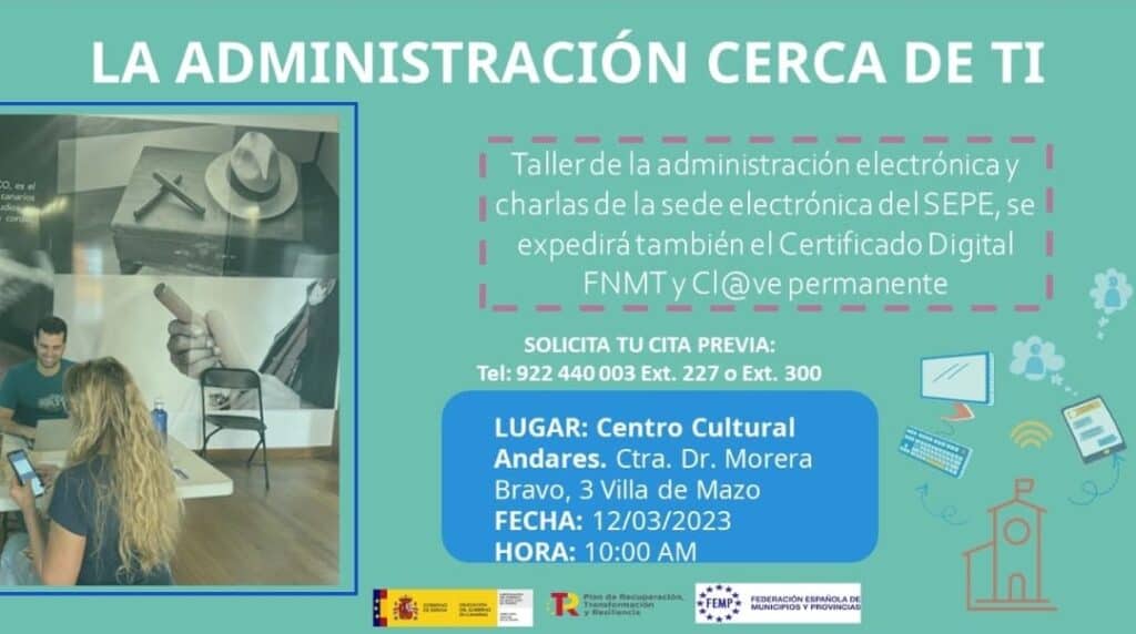 Cartel charla informativa Villa de Mazo