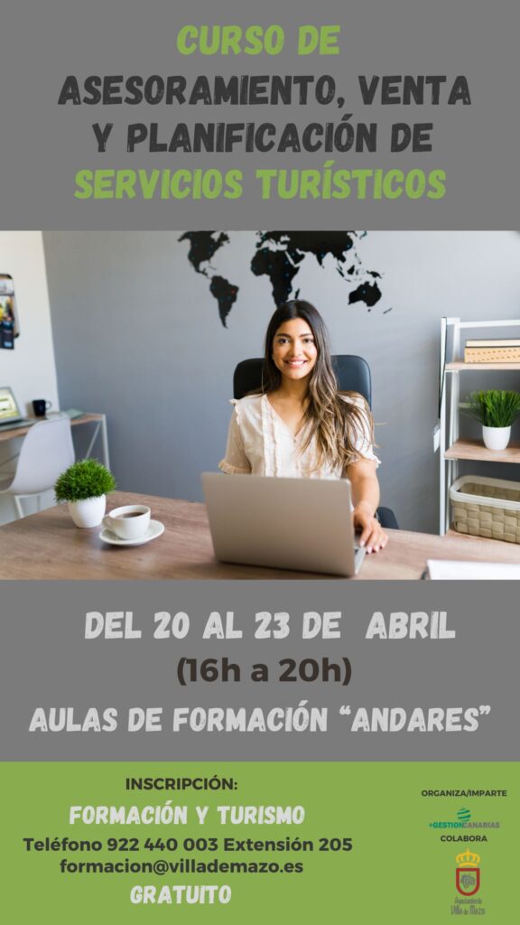 El Ayuntamiento Villa de Mazo ofrece formación especializada en el sector turístico