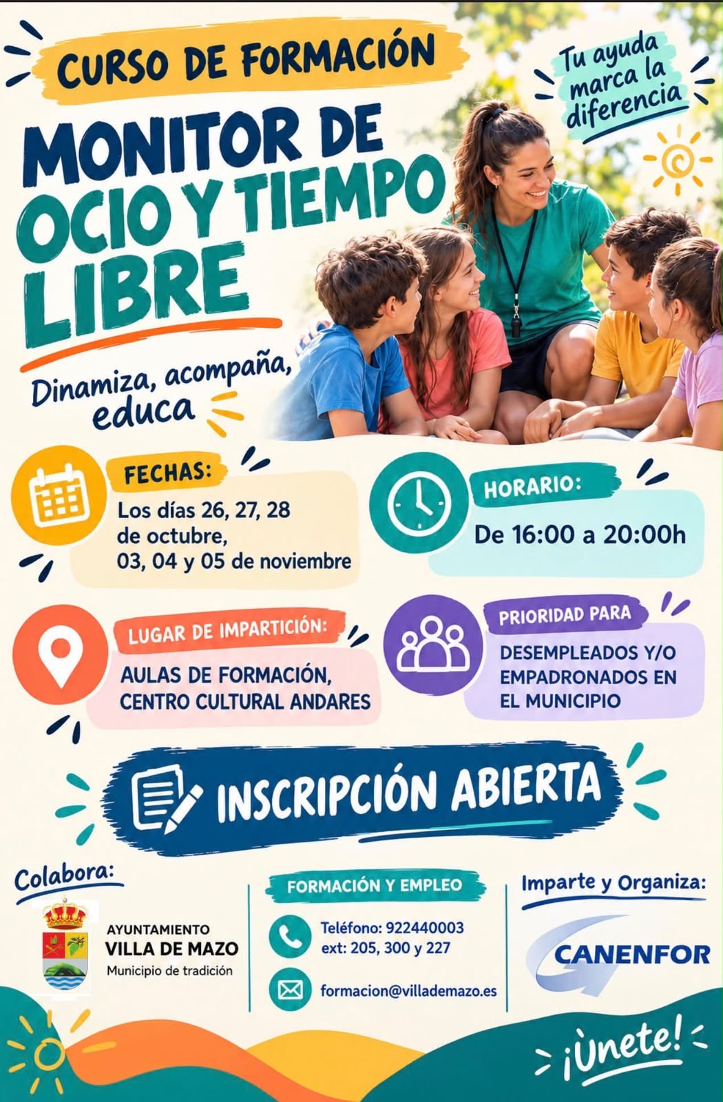 curso de formación de monitor de ocio y tiempo libre
