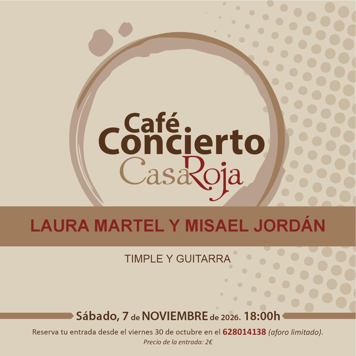 El Museo Casa Roja celebra un café-concierto con Laura Martel y Misael Jordán
